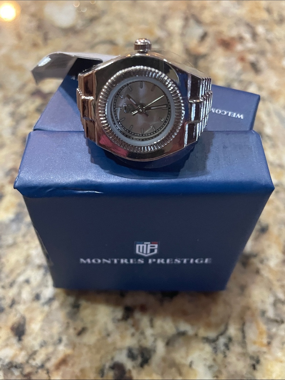 Montres Prestige Silver-Tone Watch Ring